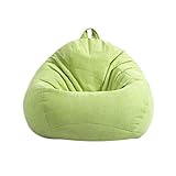 Lazy Bag Sitzsack Riesensitzsack Kissen Sofa Hocker aus Baumwolle lebensmittelechte EPP-Perlen Bean-Bag-Füllung Abnehmbarer Bezug,Mint Green,M