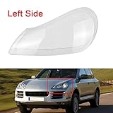 GSDGBDFE Scheinwerferabdeckung Auto Klarer Scheinwerfer Objektivabdeckung Ersatzscheinwerfer Kopf Licht Lampe Abdeckung Fit für-Porsche Cayenne 2008-2010 (Color : Clear)