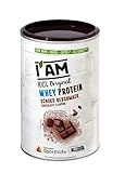 IAM® Whey Protein I Schokolade 330 g I hochwertiges Eiweißkonzentrat mit wenig Zucker & wenig Fett I Protein Pulver für den Muskelaufbau und -erhalt sowie für Kraft- und Ausdauertraining