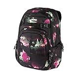 Nitro Chase Rucksack, Schulrucksack mit Organizer, Schoolbag, Daypack mit 17 Zoll Laptopfach, Black Rose, 35L