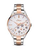 s.Oliver Damen-Armbanduhr Analog Quarz, silber-roseg