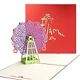 3D Geburtstagskarte, Gruß-Karte, Glückwunsch-Karte, Geschenk-Karte, Geschenk für Ihre Verwandten, Freunde und Liebhaber Special, 3D Pop-Up-Grußkarte mit schönen inklusive Umschlag