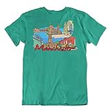 Manchester City und Metropolitan Borough in Greater Manchester, England Midland Hotel Manchester Town Hall Warehouse City Souvenir T-Shirt T-Shirt T-Shirt - Grün - X-Larg