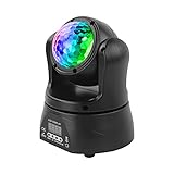 Moving Head Bühnenlicht, NIPEECO 30W LED Partylicht Doppelseitige Bühnenbeleuchtung DJ Lichter von DMX512 Soundaktivierte Steuerung für Disco Club Live Show Bar Hochzeit Halloween Weihnachten (30W)