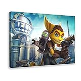 Ratchet & Clank HD Poster Thumb-1920-861365 Leinwand-Poster, Wandkunst, Dekordruck, Gemälde für Wohnzimmer, Schlafzimmer, Dekoration, Rahmen: 50 x 75