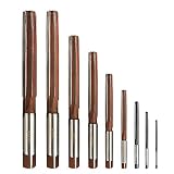 YOTINO Reibahle Fräser Hochgeschwindigkeitsstahl(HSS) gerade Schaft H8 Handreibahlen Set 3mm,4mm,5mm,6mm,8mm,10mm,12mm,14mm,16mm(9 Stück)