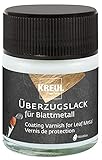 Kreul 99400 - Überzugslack für Blattmetall, 50 ml, hochglänzender, transparender Schutz- und Überzugslack für mit Blattmetall vergoldete Objekte, auf Wasserb