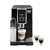 De'Longhi Dinamica ECAM 350.50.B Kaffeevollautomat mit LatteCrema Milchsystem, Cappuccino, Espresso & Kaffee auf Knopfdruck, 2-Tassen-Funktion, Großer 1,8 L Wassertank, schw