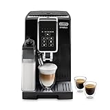 De'Longhi Dinamica ECAM 350.50.B Kaffeevollautomat mit LatteCrema Milchsystem, Cappuccino, Espresso & Kaffee auf Knopfdruck, 2-Tassen-Funktion, Großer 1,8 L Wassertank, schw