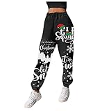 Banbry Haremshose Damen Hosen Weihnachten Drucken Strandhose Autumn Winter Freizeithose Frauen Jogginghose Trainingshose Sporthose Fitnesshose Pluderhose für Sport Yoga Tanz Jogging