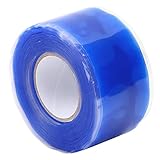 Silikon selbstklebendes Klebeband, Silikonreparaturband Flammhemmendes wasserdichtes Klebeband für Haushalt und Industrie 0,5 mm x 25 mm x 3 m (blau)