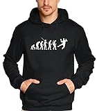 Coole-Fun-T-Shirts Sweatshirt HANDBALL Evolution ! Hoodie, schwarz, M, 10649_schwarz-HOO_GR.M
