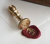 gravurART Mini-Siegel-Stempel Messing für Wachssiegel mit Gravur Motiv D