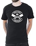 Metzger T-Shirt Fun Schlachter Fleischer Zunftwappen Kleidung Werkzeug Messer (XXL)
