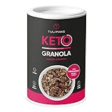 Tulipans Keto Granola ohne Zucker - Kakao-Crunch Low Carb Müsli | 250 g | 80% weniger Kohlenhydrathe als herkömmliche Müslis | vegan | unterstützt ketogene Ernährung