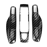 Voluxe Remote Key Trim, 3-teiliges Abdeckungsset Kohlefaser-Remote Key Cover, für Porsche C