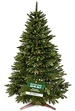 Premium Weihnachtsbaum künstlich 180cm -TESTSIEGER - Naturgetreu, Extra dichte Zweige, Made in EU - Inkl. Holzständer, Tasche – Pure Living Tannenb