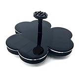 NINAINAI Außenpool-Brunnen Brunnenwasser Solarbetriebene Wasserpumpe mit 6 Düsen Blumenförmigen Floating Fountain Solar Garten-Mini-Floating-Brunnen (Color : Black, Size : M)