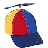 Propeller mütze Helikopter Cap Baseball Hubschrauber Kappe Bunte Mütze für Jungen und Mädchen| Baseball Cap für Erwachsene & Kinder - Größenverstellb