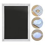 OBdeco Thermo Rollo Dachfenster Sonnenschutz Verdunkelungsrollo für Velux Hitzeschutz ohne Bohren mit Saugnäpfen (Schwarz, 48x93cm)