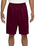 Hat and Beyond Herren Kinder Mesh Shorts Taschen Leicht Uni Basketball Workout Jersey Fitness Gym Uniformen - Rot - M