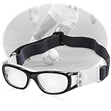 Tasquite Sportbrillen Kinder Basketball Fußball Sportbrillen Brillen PC Objektiv Schutzbrille (Color : Schwarz)