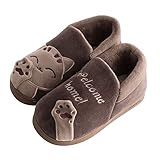 MRULIC Kinder Baby Hausschuhe Cartoon Flache Hausschuhe Pantoffeln Filzschuhe Home Slippers Niedrige Hausschuhe Home Indoor Schuhe Jungen MäDchen Warme W