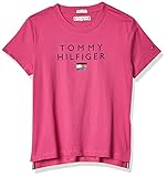 Tommy Hilfiger Mädchen T-Shirt Kurzarm Tommy Sequins Tee S/S Pink 10 J