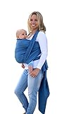 AMAZONAS Babytragetuch Carry Sling Denim - TESTSIEGER bei Stiftung Warentest mit Bestnote 1,7-450 cm 0-3 Jahre bis 15 kg in B
