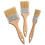 CT COOLTECK Malerpinsel Set (3 Stück) - Flachpinsel Made in EU - Pinsel aus Mischborsten ohne Borstenverlust - ideal als Lackpinsel, Lasurpinsel & C