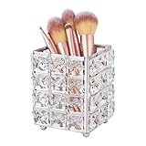 Subsky Crystal Make up Organizer,Make Up Pinsel Aufbewahrung aus Kristall,Schminktisch Makeup Organiser Made of Metal and Crystal,schminktisch zubehör ,Pinselhalter,Pinsel Aufbewahrung