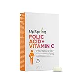 UpSpring Folsäure und Vitamin C, für die Empfängnisverhütung, enthält auch die Vitamine D, E, B6, A, Niacin und Magnesium, 30 Tab