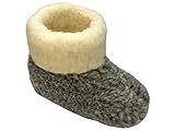Warme Hausschuhe Hüttenschuhe aus Schafwolle Leo Gr. 42