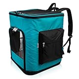 Navaris Rucksack für Hund Katze gepolstert - Hunderucksack Katzenrucksack mit Bauchgurt - 40x33x40cm Haustier Backpack faltbar - Traglast bis 12kg