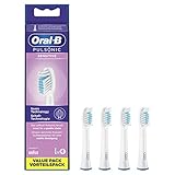 Oral-B Pulsonic Sensitive Aufsteckbürsten für Schallzahnbürsten, 4 Stück