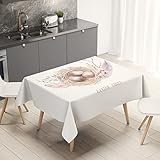 Moderne Minimalistische Ostertischdecke Wasserdichtes, Verbrühungsfestes Und Langlebiges Eierhasen-Tischset, Geeignet Für Die Weihnachtsdekoration, Stoffzubehör Für Die Gestaltung Von Party