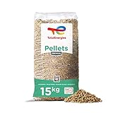 TotalEnergies Holzpellets Premium Heizpellets Nadelholz Pellet Öko Energie Heizung Kessel Sackware 6mm 15kg x 20 Sack 300kg / 1 Palette TotalEnerg