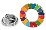 Gemelolandia - Anstecknadel, Agenda 2030 - Pin 25 mm - Runde Anstecknadel, mehrfarbig | Deko- und Geschenkartikel | Fahnen, Manschettenknöpfe, Aufnäher, Pins und Vieles M