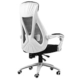 Schreibtischstühle Computerstuhl Ergonomischer Bürostuhl Home liegender Gaming-Stuhl Business bequemer Rückenlehnen-Chefsessel (Color : Weiß, Size : 68 * 68 * 121cm)