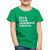 Spreadshirt Bibi Und Tina Amadeus Sabrina Typographie Kinder Premium T-Shirt, 134-140, Kelly G