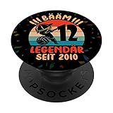 Dab Volleyball Junge Bääm Legendär Seit 2010 12. Geburtstag PopSockets mit austauschbarem PopGrip