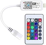 RGB LED Streifen Wifi Kontroller mit Alexa, Wifi/App Gesteuert, 5V-28V Led Lights Controller mit Android und IOS System Für Alle 3528 5050 2835 Led Strip