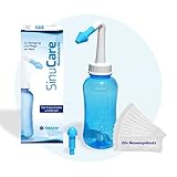 Nasivent SinuCare - Nasendusche Starter Set inkl. 20 Beutel Nasenspülsalz - Zur Pflege und Befeuchtung der Nasenschleimhaut - Einfach besser pfleg