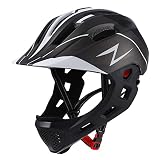 Fuchsia Integralhelm für Kinder, mit Rücklicht, leicht, atmungsaktiv, verstellbar, Sicherheitshelm, für Mountainbike, Rennrad, BMX, Scooter, Titan weiß