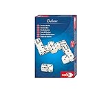 noris 606101931 Deluxe Domino Würfel – Das Spiel, bei dem Risiko und Glück gefordert sind – mit Notizblock, ab 8 J