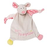 NICI 46731 Maus Kleine Prinzessin 25x25 cm ab 0+ Monaten – Kuscheltuch für Babys & Kleinkinder – Baby Kuscheltier/Schnuffeltuch – Schmusetuch für Mädchen & Jungen, BEIGE/PIN