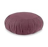 Lotuscrafts Zafu Meditationskissen Yogakissen Zen - Sitzhöhe 15cm - Yoga Zafukissen mit Dinkelfüllung - Bezug aus Bio-Baumwolle - GOTS Z
