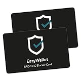 EasyWallet RFID Blocker Karte extra dünn – RFID Schutz für deinen Geldbeutel und Schutz für EC Karten – Schutz vor Datendiebstahl für Kreditkarte (2 Stück)