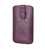 1A Qualitäts Handytasche gemustert violett passend für 'ZTE Blade L3' Handy Schutz Hülle Slim Case Cover Etui T