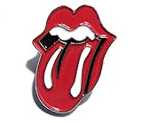 Rolling Stones Musik-Anstecker, Lippen mit rausgestreckter Zunge aus E